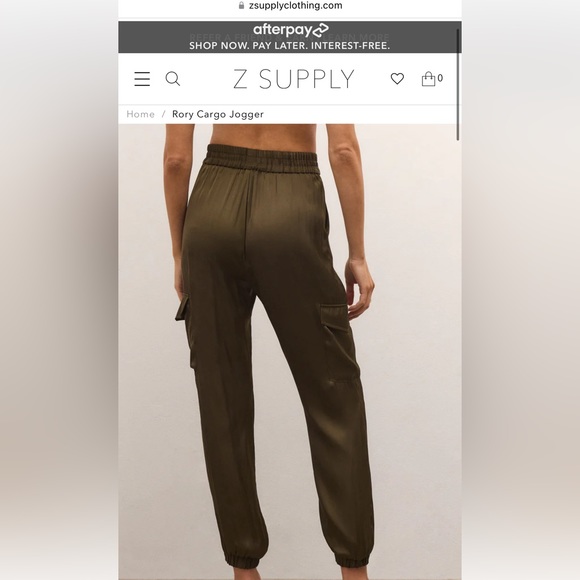 Z Supply Rory Cargo Jogger in Kelp - Picture 4 of 8